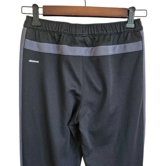 Adidas Sweatpants Athletic Soccer Ankle Zippers Grey Youth Boy's Medium - Picture 7 of 9